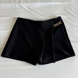 Zara Pleated Skort with Gold Chain Detail